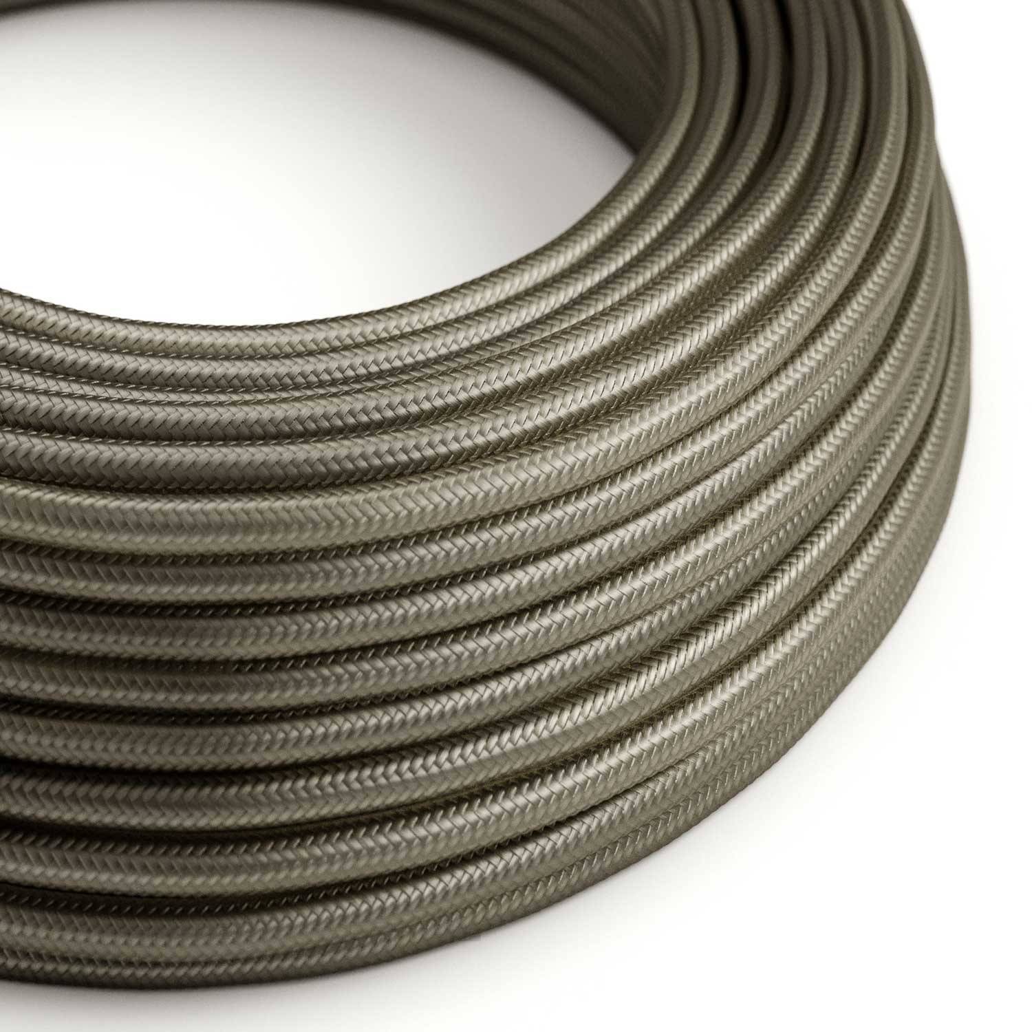 Glossy Dark Grey Textile Cable - The Original Creative-Cables - RM26 round 2x0.75mm / 3x0.75mm