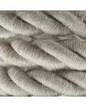 2XL electrical cord, electrical cable 3x0,75. Natural linen fabric covering. Diameter 24mm.