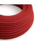 Textilkabel, Red Devil glänzend, 3D - Das Original von Creative-Cables - RT94 rund 2x0.75mm / 3x0.75mm