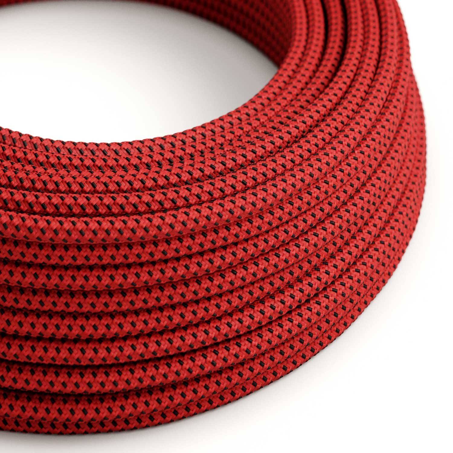 Glosos textil roșu 3D Devil - Creativ-Cables Original - RT94 rotund 2x0.75mm / 3x0.75mm