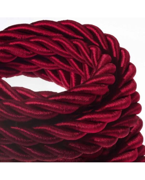 Elektrisches Tauseil 2XL 3x0,75 dunkel bordeaux Glanz. Durchmesser 24 mm