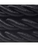 2XL electrical cord, electrical cable 3x0,75. Shiny black fabric covering. Diameter 24mm.