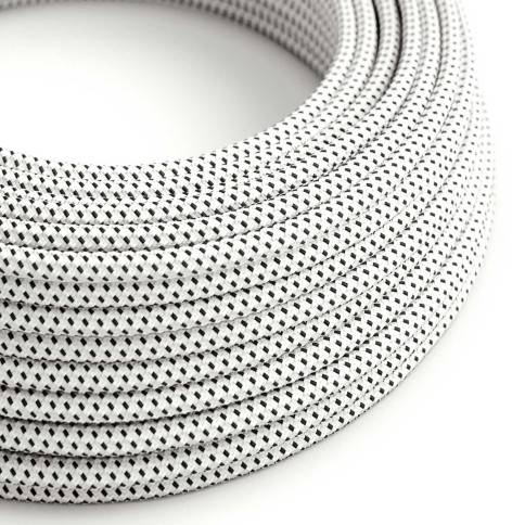 Cablu textil Stracciatella 3D lucios - Creative-Cables Original - RT14 rotund 2x0.75mm / 3x0.75mm