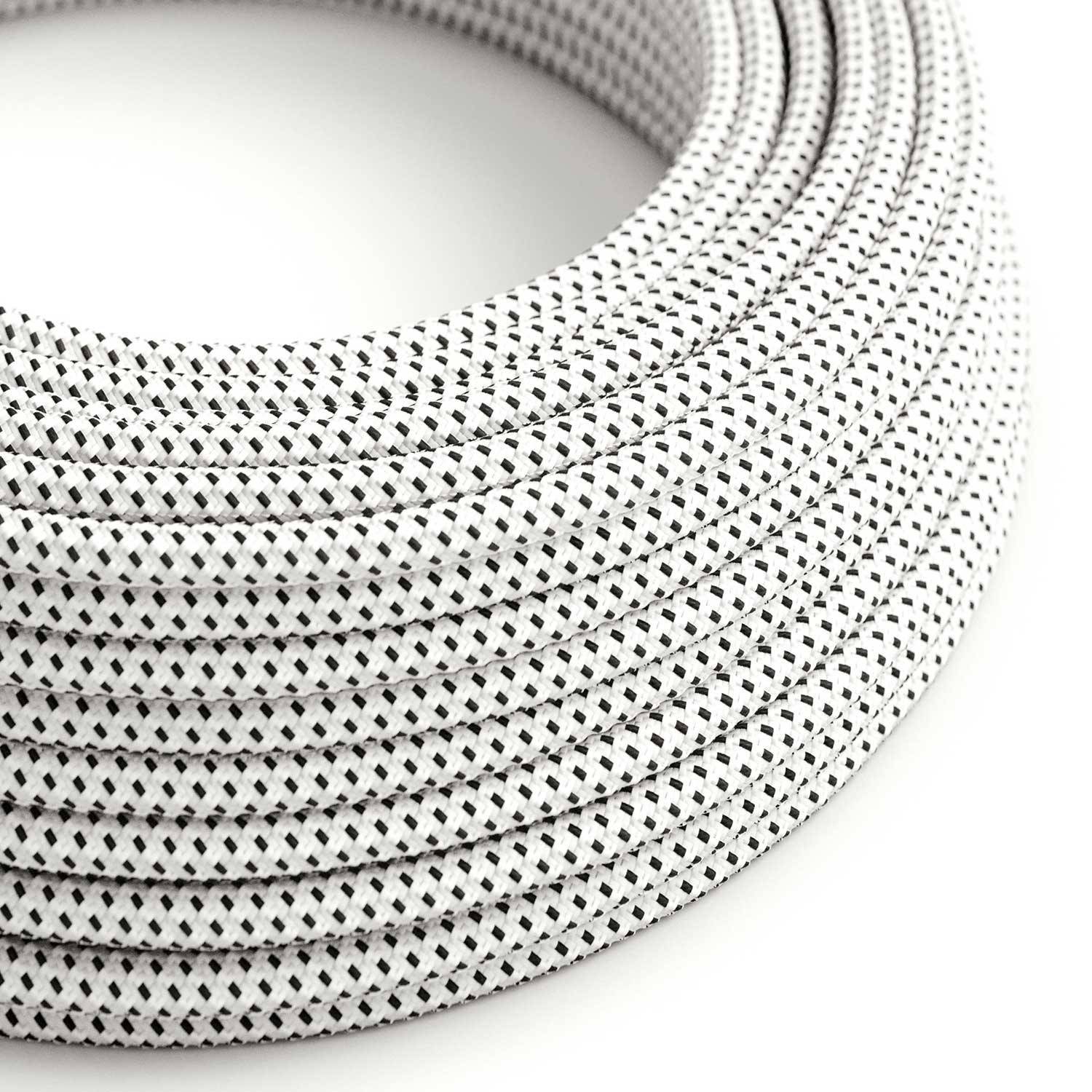 Textilkabel, Stracciatella glänzend, 3D - Das Original von Creative-Cables - RT14 rund 2x0,75mm / 3x0,75mm