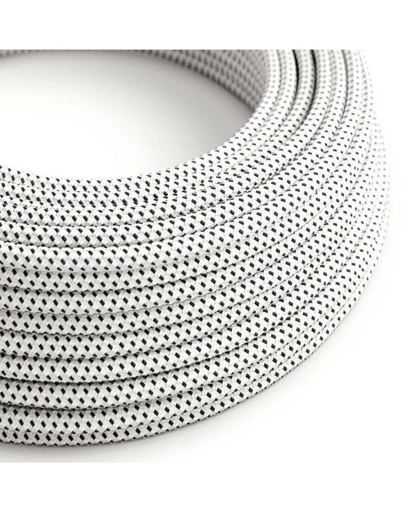 Glossy 3D Stracciatella Textile Cable - The Original Creative-Cables - RT14 round 2x0.75mm / 3x0.75mm