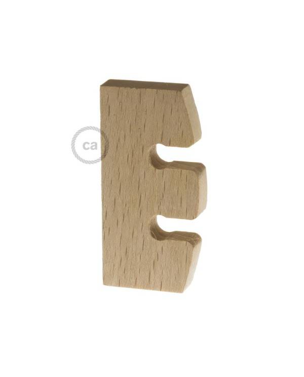 Ajustador de altura para lámpara colgante en madera neutral sin tratamiento. Made in Italy.