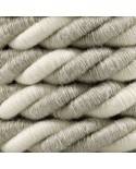 XL electrical cord, electrical cable 3x0,75. Natural linen and raw cotton fabric covering. Diameter 16mm.