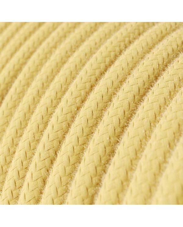 Cotton Yellow Pastel Textile Cable - The Original Creative-Cables - RC10 round 2x0.75mm / 3x0.75mm