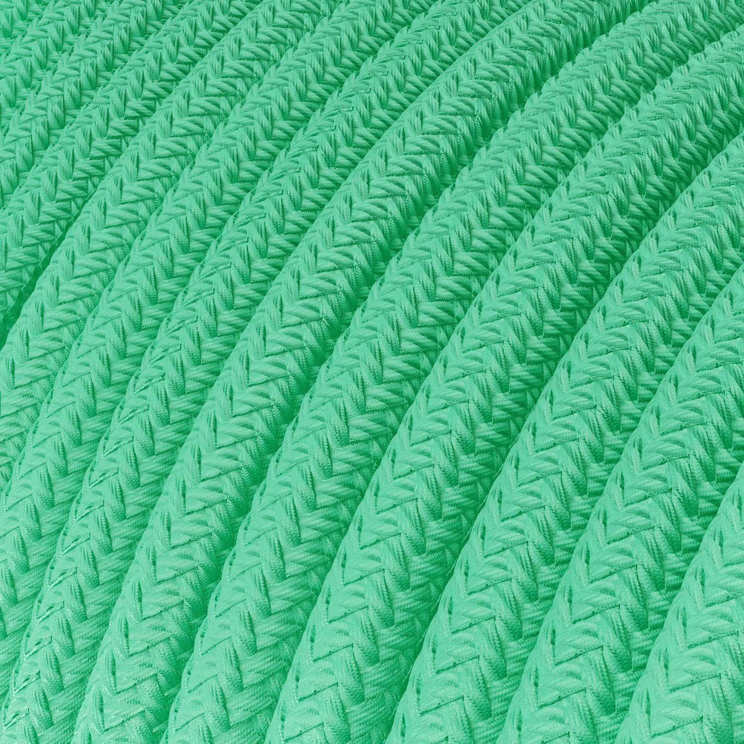 Textilkabel, aquamarin-grün glänzend - Das Original von Creative-Cables - RH69 rund 2x0,75mm / 3x0,75mm