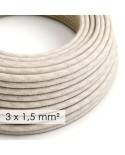 Large section electric cable 3x1,50 round - covered by Natural Neutral Linen RN01