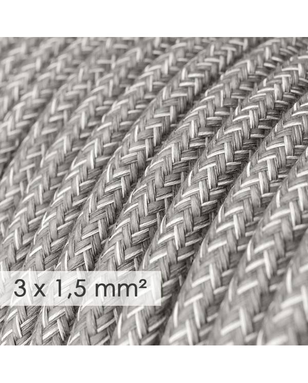 Okrugao kabel većeg presjeka (3x1,50) - sivi prirodni lan RN02