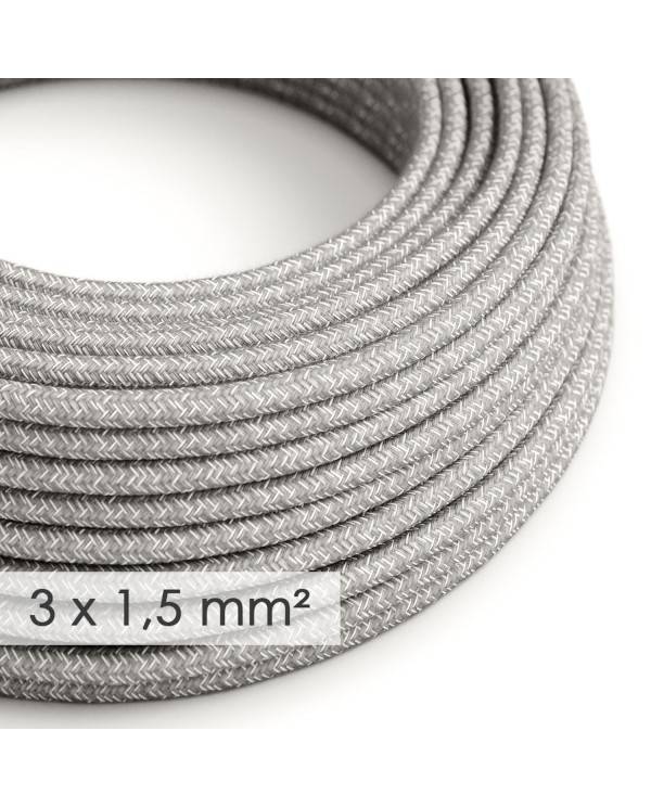 Okrugao kabel većeg presjeka (3x1,50) - sivi prirodni lan RN02