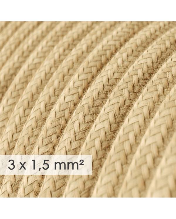 Lang overbrugging-snoer 3 x 1.50 rond - bekleed met jute RN06