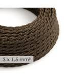 Large section electric cable 3x1,50 twisted - covered by Natural Brown Linen TN04