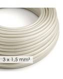 Large section electric cable 3x1,50 round - covered by rayon Ivory RM00