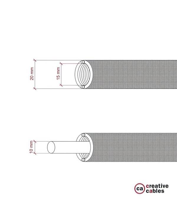 Creative-Tube, Durchmesser 20 mm, verkleidet in RN02 natürliche Leinen grau, mit modularer Kabelkanal