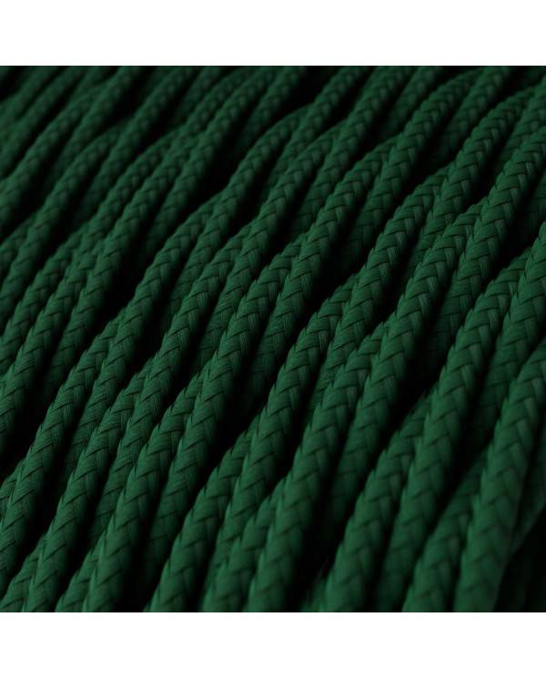 Cablu textil din sârmă verde forestier lucios - The Original Creative-Cables - TM21 împletit 2x0.75mm / 3x0.75mm