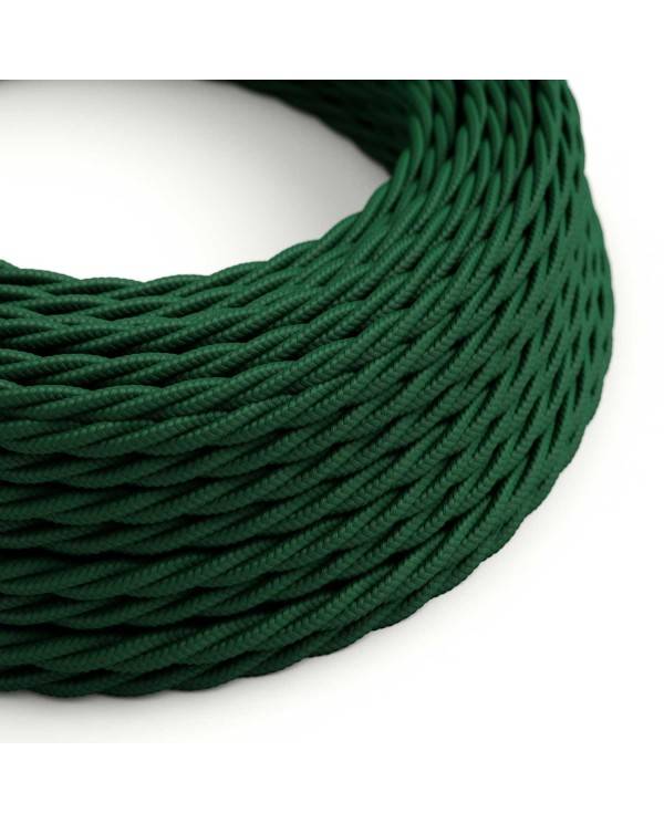 Cablu textil din sârmă verde forestier lucios - The Original Creative-Cables - TM21 împletit 2x0.75mm / 3x0.75mm