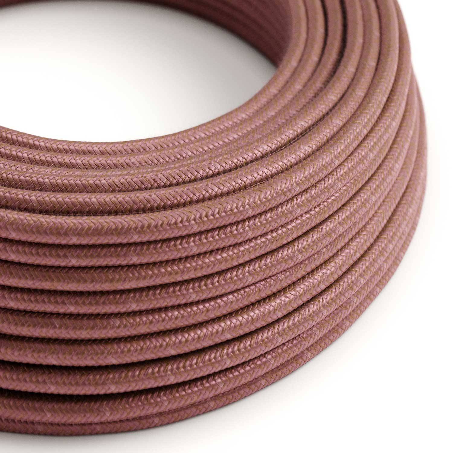 Cotton Marsala Textile Cable - The Original Creative-Cables - RX11 round 2x0.75mm / 3x0.75mm