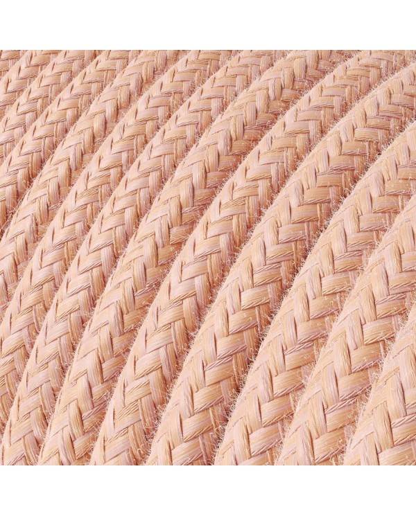 Cotton Salmon Pink Textile Cable - The Original Creative-Cables - RX13 round 2x0.75mm / 3x0.75mm