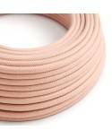 Cotton Salmon Pink Textile Cable - The Original Creative-Cables - RX13 round 2x0.75mm / 3x0.75mm