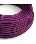 Cable Eléctrico Redondo recubierto en tejido efecto Seda Color Sólido Ultravioleta RM35