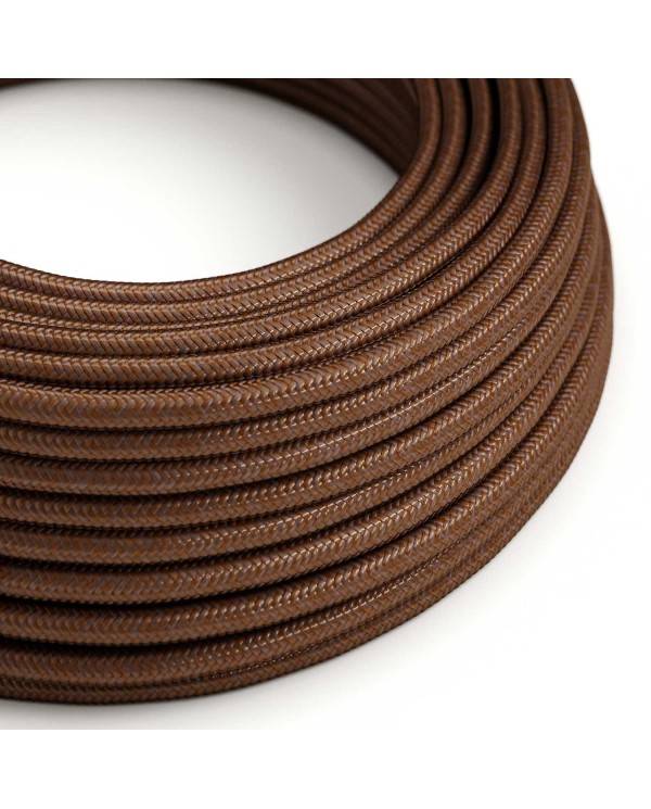 Glossy Rust Textile Cable - The Original Creative-Cables - RM36 Round 3x0.75mm