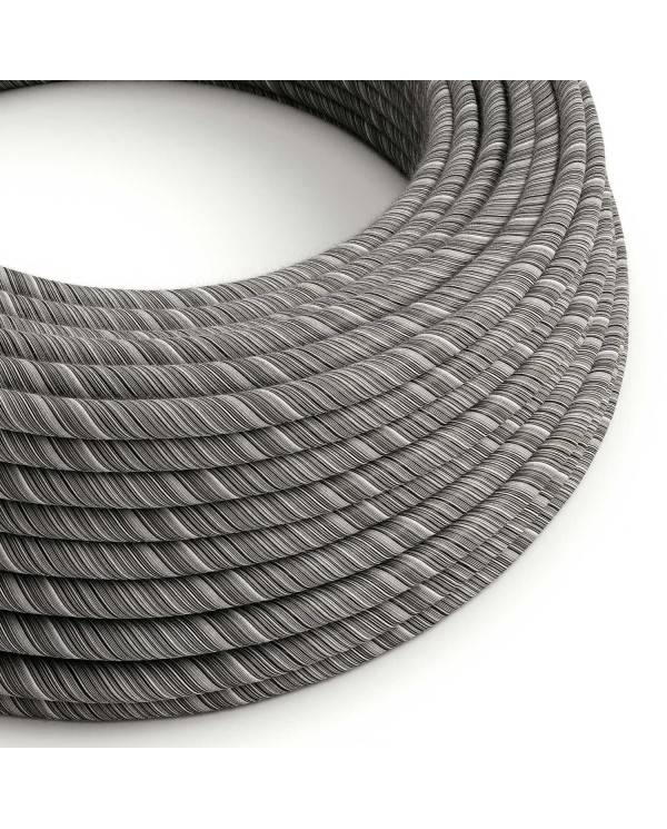 Cablu textil Cotton Melange Black Vertigo - Creative-Cables Original - ERC37 rotund 2x0.75mm / 3x0.75mm