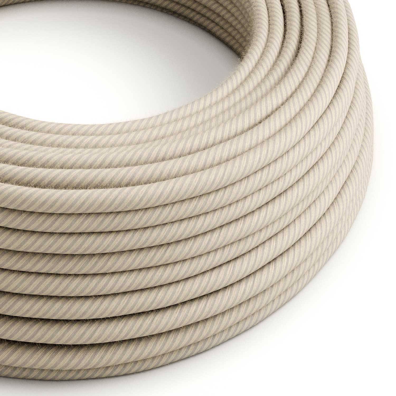 Cablu textil din bumbac și in, model Vertigo, marca Creative-Cables - ERD20 rotund 2x0.75mm / 3x0.75mm