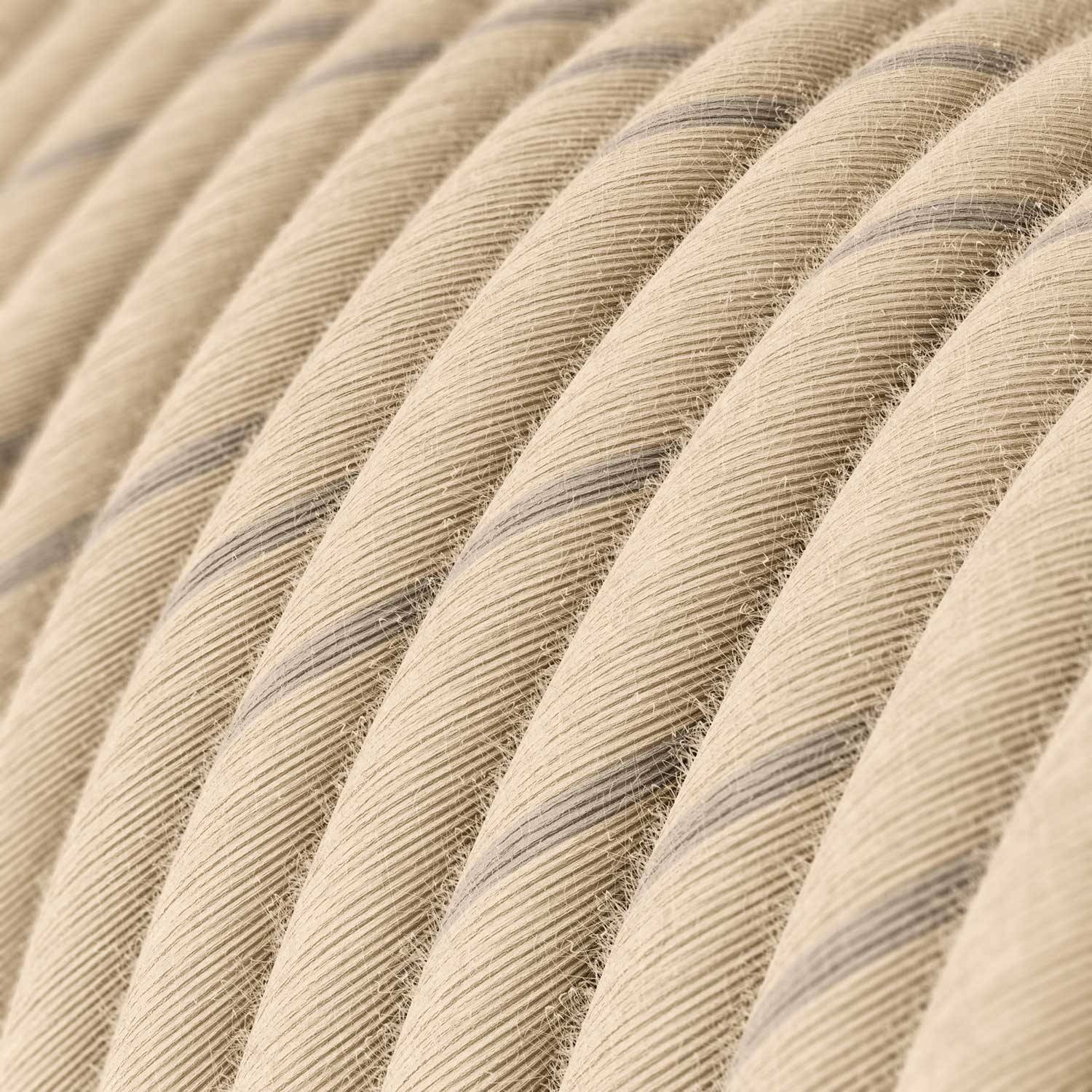 Cablu textil Cotton și Linen Oat Vertigo - Creativ-Cables Original - rotund ERD23 2x0.75mm / 3x0.75mm