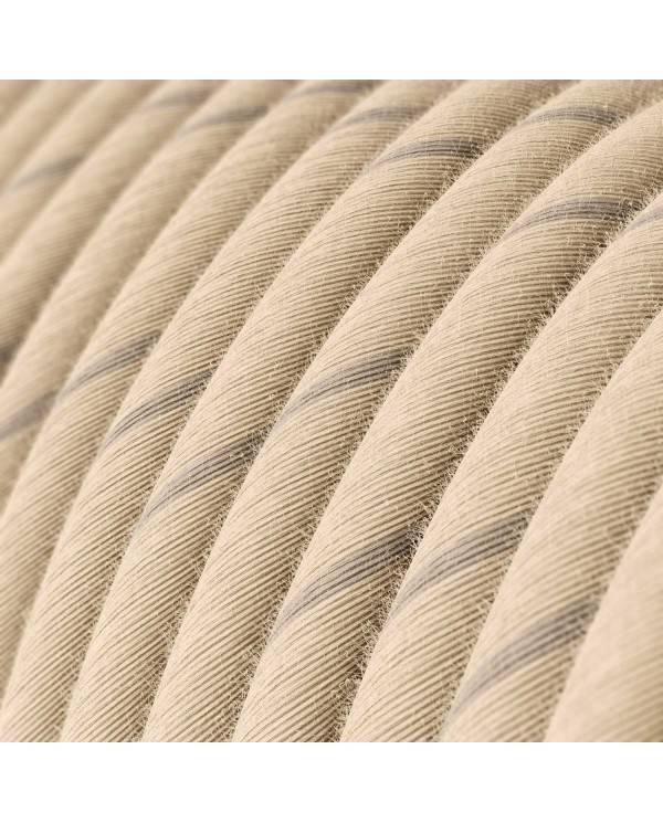 Cablu textil Cotton și Linen Oat Vertigo - Creativ-Cables Original - rotund ERD23 2x0.75mm / 3x0.75mm