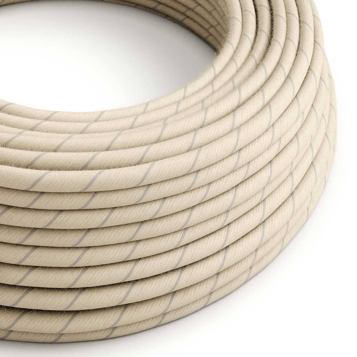 Cablu textil Cotton și Linen Oat Vertigo - Creativ-Cables Original - rotund ERD23 2x0.75mm / 3x0.75mm