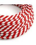 Glossy Candy Cane Vertigo Textile Cable - The Original Creative-Cables - ERM39 round 2x0.75mm / 3x0.75mm