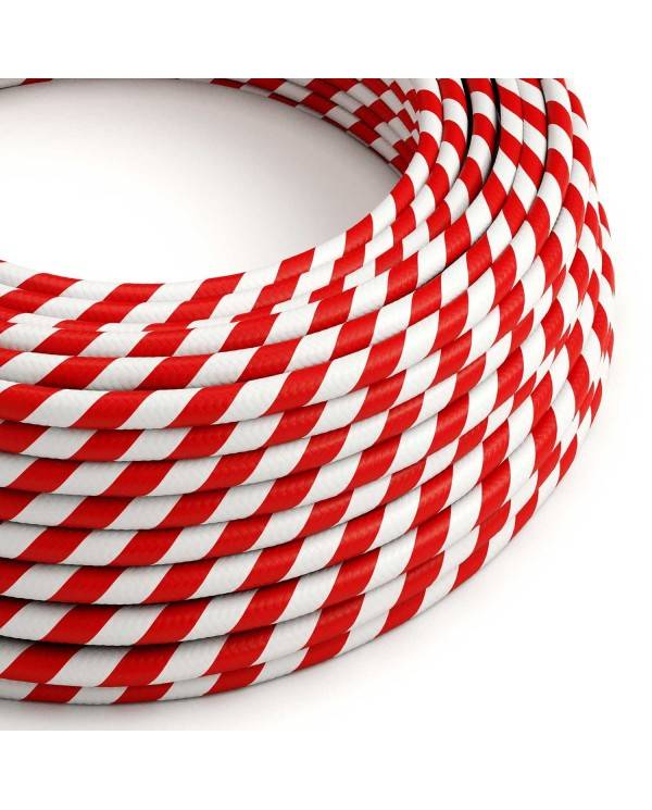 Cable Eléctrico redondo Vertigo HD recubierto en Textil Candy Cane ERM39