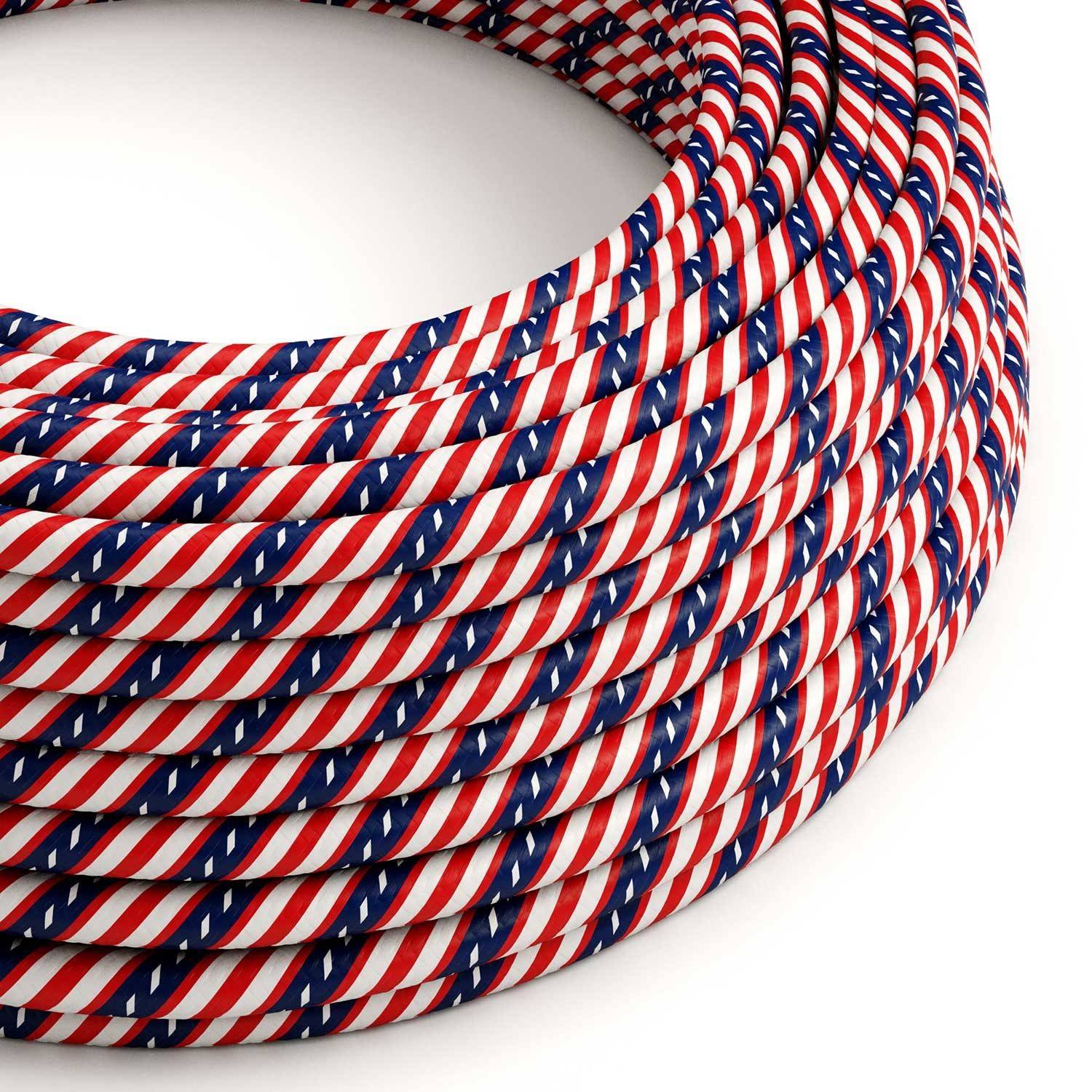 Cablu textil Glossy Washington Vertigo - Creativ-Cables Original - ERM45 rotund 2x0.75mm / 3x0.75mm