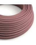 Rund textilkabel Vertigo HD Pink and Maroon, ERM47