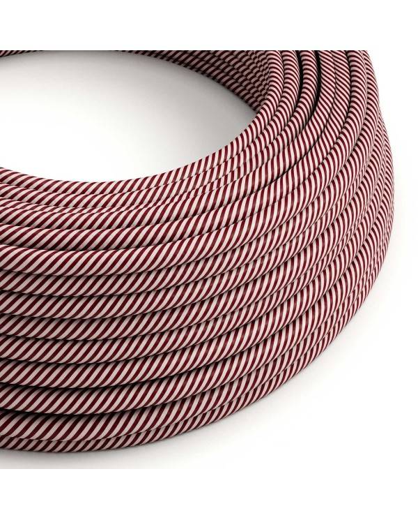 Textilkabel, rosa-granatrot glänzend Vertigo - Das Original von Creative-Cables - ERM47 rund 2x0.75mm / 3x0.75mm