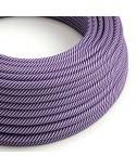 Cable Eléctrico redondo Vertigo HD recubierto en Textil Lila y Morado oscuro ERM52