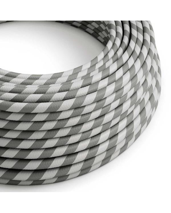 Rund textilkabel Vertigo HD Silver and Grey, ERM55