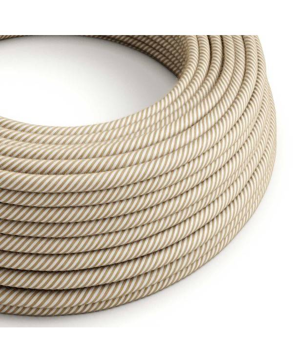 Cablu textil Vertigo din bumbac și iută naturală - Creative-Cables - ERN07 rotund 2x0.75mm / 3x0.75mm