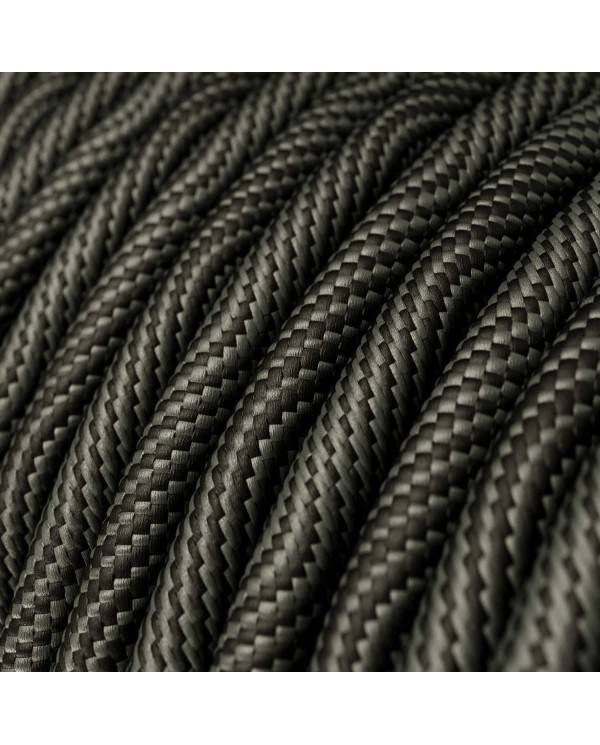 Cable Eléctrico redondo Vertigo HD recubierto en Textil Negro Óptical y Gris ERM67