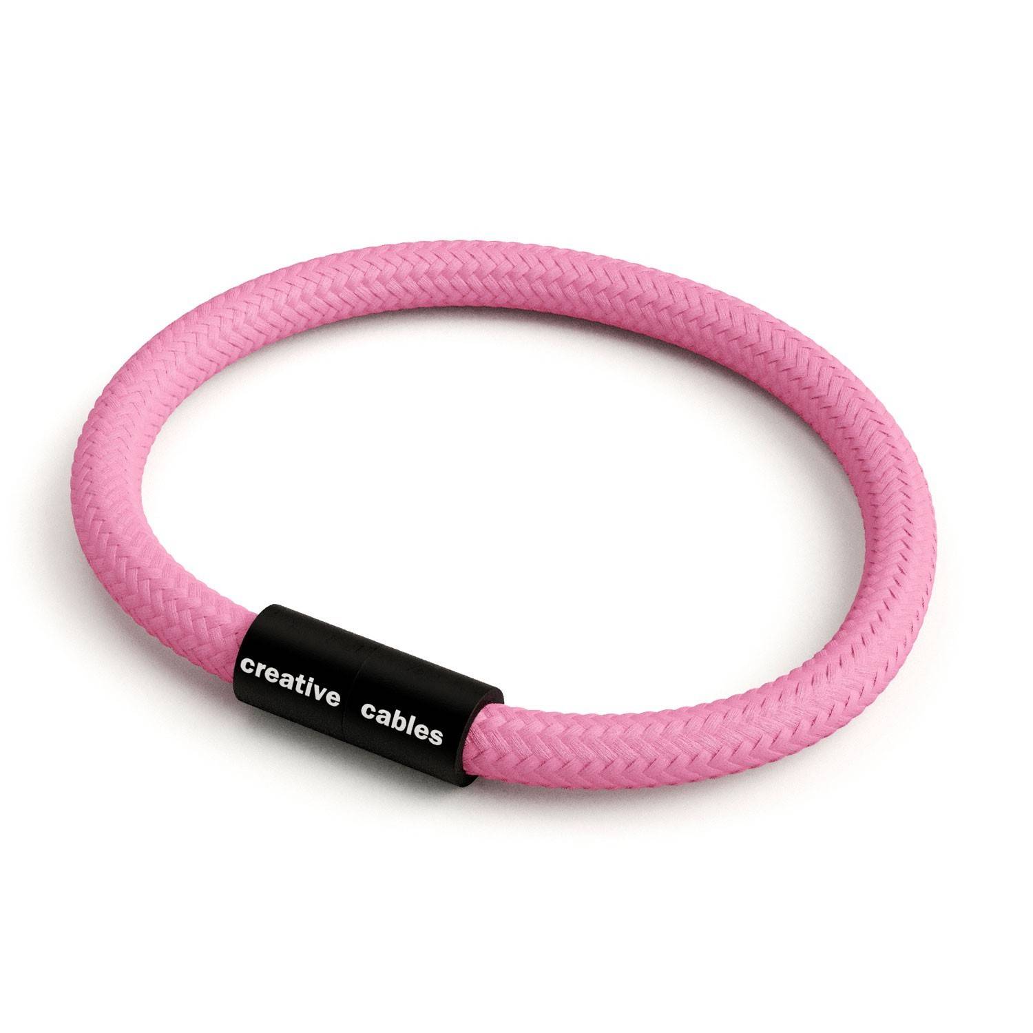 Armbånd af stofledning med magnetlås - RM08 Fuchsia