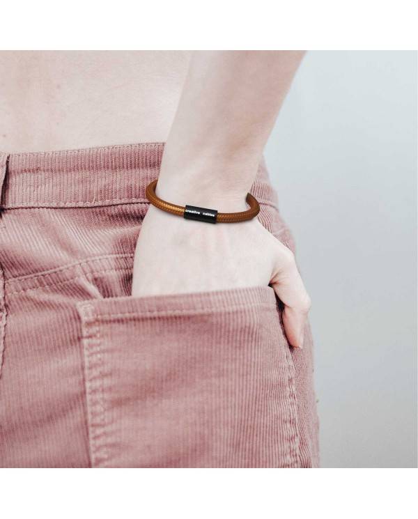 Armband av textilkabel med magnetlås - RM22 Whiskey