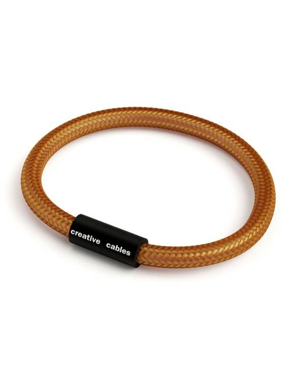 Pulsera con cierre magnético negro mate y cable RM22