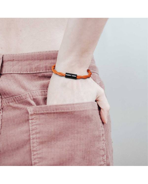 Armband av textilkabel med magnetlås - TM15 Orange