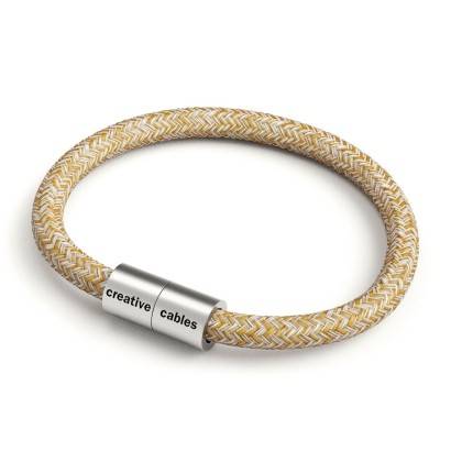 Pulseira com fecho magnético prata e cabo RS82