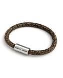 Armband av textilkabel med magnetlås - RN04 Linne Brun