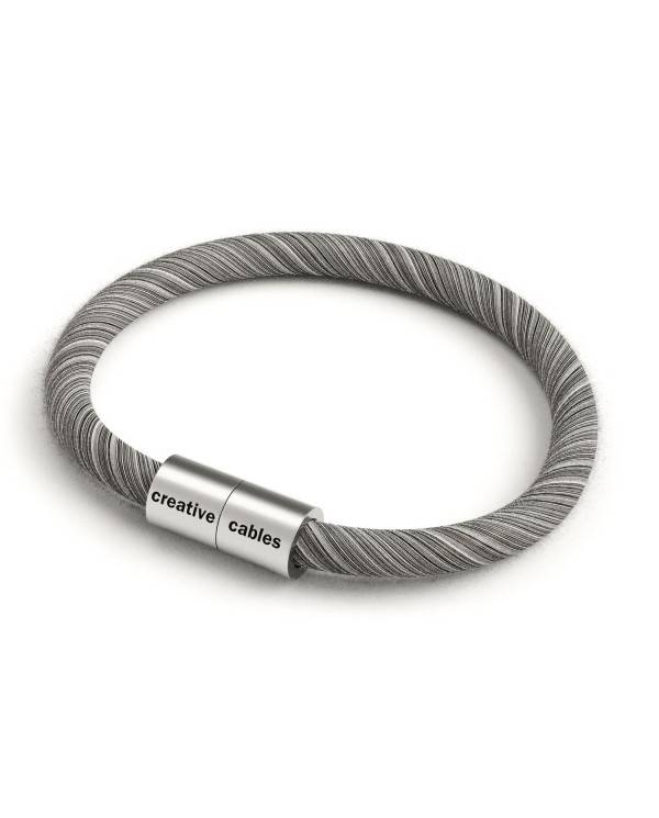 Pulsera con cierre magnético de plata mate y cable ERC37