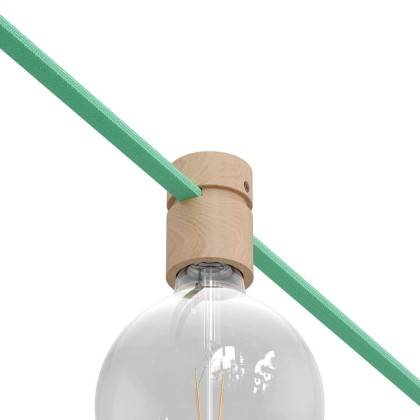 Suport de lampă din lemn pentru cablu de lumină și sistemul Filé. Fabricat în Italia.