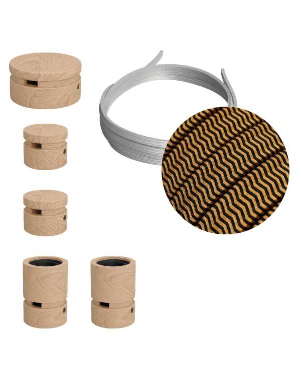 Σύστημα Filé Γιρλάντα Ζιγκ-Ζαγκ Wiggle DIY Kit - 3m καλώδιο γιρλάντας και 5 ξύλινα αξεσουάρ